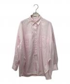 ENFOLDエンフォルド）の古着「ROUND-SLIT SHIRT」｜ピンク