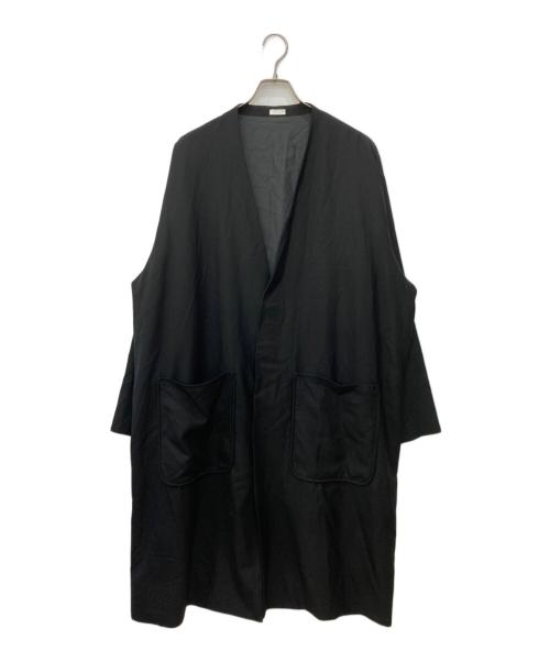 SEEALL（シーオール）SEEALL (シーオール) ノーカラーウールコート ブラック サイズ:4の古着・服飾アイテム
