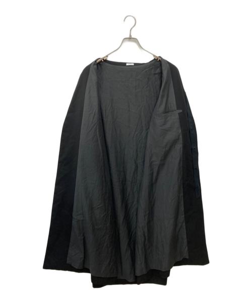 SEEALL（シーオール）SEEALL (シーオール) ノーカラーウールコート ブラック サイズ:4の古着・服飾アイテム