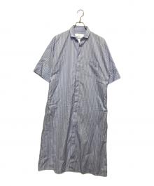 ticca（ティッカ）の古着「テントラインシャツワンピース」｜ブルー