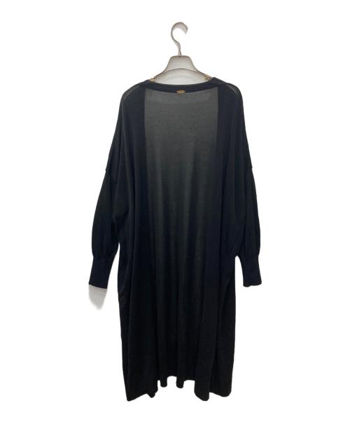 MUSE de Deuxieme Classe（ミューズ ドゥーズィエム クラス）MUSE de Deuxieme Classe (ミューズ ドゥーズィエム クラス) Shake code Vネック ロングカーディガン ブラック サイズ:F 未使用品の古着・服飾アイテム
