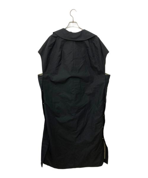 DRAWER（ドゥロワー）DRAWER (ドゥロワー) ウェザーテイラードワンピース ロングジレ ブラック サイズ:不明の古着・服飾アイテム