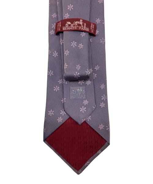 HERMES（エルメス）HERMES (エルメス) 総柄シルクネクタイ パープル サイズ:不明の古着・服飾アイテム
