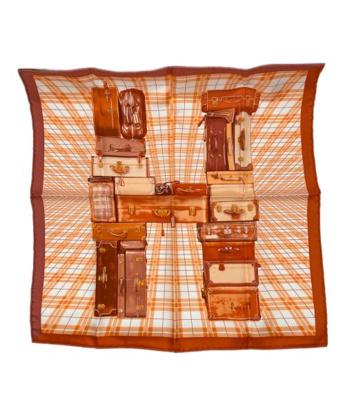 HERMES（エルメス）HERMES (エルメス) 旅するエルメス オレンジ サイズ:41㎝×41㎝の古着・服飾アイテム