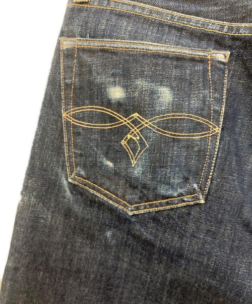RRL（ダブルアールエル）RRL (ダブルアールエル) メダリオンステッチストレートデニムパンツ インディゴ サイズ: 76cm (W30)の古着・服飾アイテム