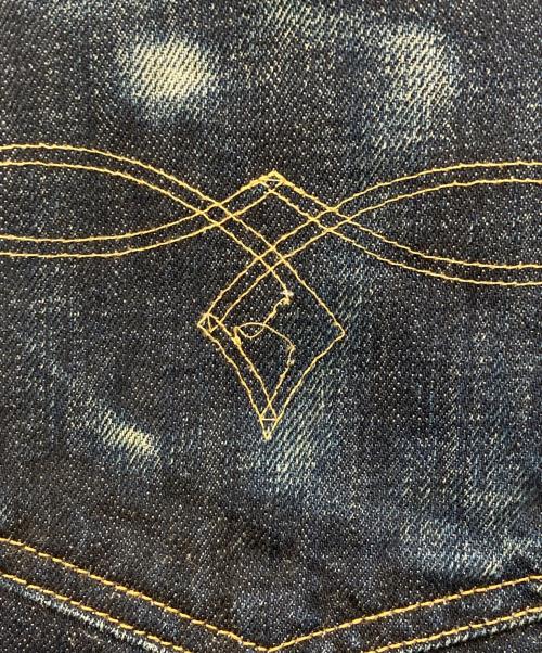 RRL（ダブルアールエル）RRL (ダブルアールエル) メダリオンステッチストレートデニムパンツ インディゴ サイズ: 76cm (W30)の古着・服飾アイテム