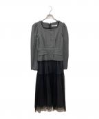 HER LIP TOハーリップトゥ）の古着「Baccarat Tule Long Dress」｜グレー×ブラック