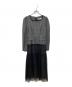HER LIP TO（ハーリップトゥ）の古着「Baccarat Tule Long Dress」｜グレー×ブラック