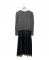 HER LIP TO (ハーリップトゥ) Baccarat Tule Long Dress グレー×ブラック サイズ:M：8000円