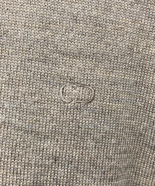 Christian Dior（クリスチャン ディオール）Christian Dior (クリスチャン ディオール) シルク混CD刺繍ハイネックニット ブラウン サイズ:Mの古着・服飾アイテム