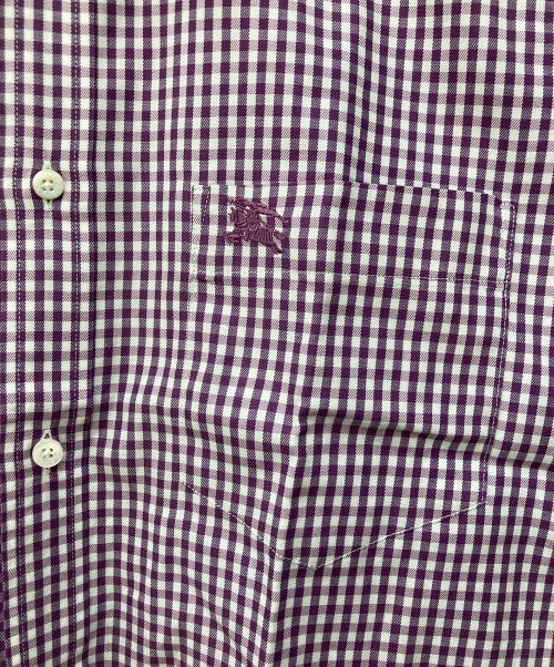 BURBERRY LONDON（バーバリーロンドン）BURBERRY LONDON (バーバリーロンドン) ノヴァ×ギンガムチェックシャツ パープル サイズ:Mの古着・服飾アイテム