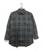 BURBERRY LONDONバーバリーロンドン）の古着「ウールチェックシャツ」｜ブラック