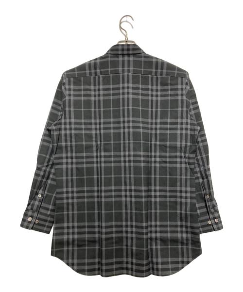 BURBERRY LONDON（バーバリーロンドン）BURBERRY LONDON (バーバリーロンドン) ウールチェックシャツ ブラック サイズ:サイズMの古着・服飾アイテム