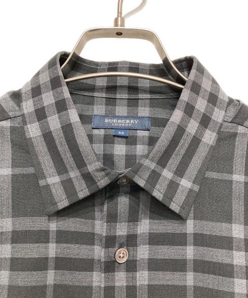 BURBERRY LONDON（バーバリーロンドン）BURBERRY LONDON (バーバリーロンドン) ウールチェックシャツ ブラック サイズ:サイズMの古着・服飾アイテム