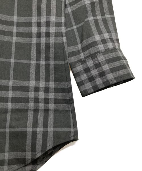 BURBERRY LONDON（バーバリーロンドン）BURBERRY LONDON (バーバリーロンドン) ウールチェックシャツ ブラック サイズ:サイズMの古着・服飾アイテム