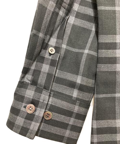 BURBERRY LONDON（バーバリーロンドン）BURBERRY LONDON (バーバリーロンドン) ウールチェックシャツ ブラック サイズ:サイズMの古着・服飾アイテム