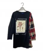 BLUE LABEL CRESTBRIDGEブルーレーベルクレストブリッジ）の古着「チェックワンピース」｜ブラック