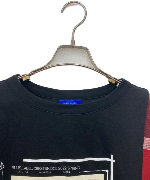 BLUE LABEL CRESTBRIDGE（ブルーレーベルクレストブリッジ）BLUE LABEL CRESTBRIDGE (ブルーレーベルクレストブリッジ) チェックワンピース ブラック サイズ:38 未使用品の古着・服飾アイテム