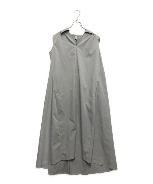 08sircus（ゼロエイトサーカス）08sircus (ゼロエイトサーカス) Vネックウォッシャブルワンピース グレー サイズ:SIZE O 未使用品の古着・服飾アイテム