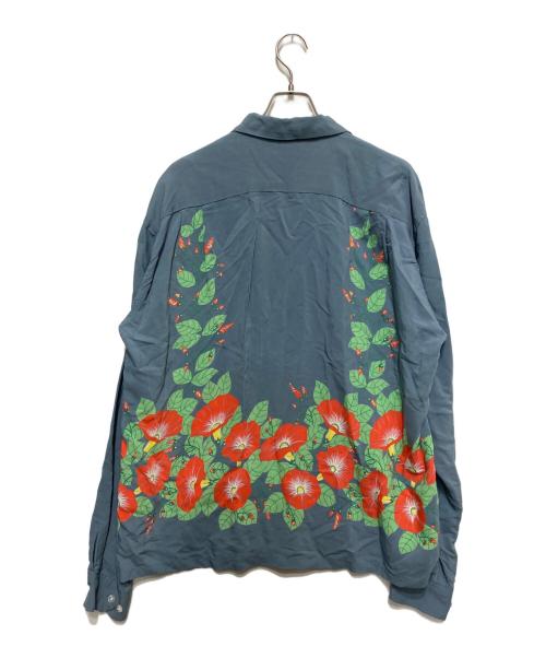 Duke Kahanamoku（デュークカハナモク）DUKE KAHANAMOKU (デュークカハナモク) “MORNING GLORY” (LONG SLEEVE) ブルー サイズ:XXLの古着・服飾アイテム