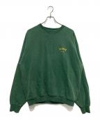 X-LARGEエクストララージ）の古着「EAGLE LOGO PIGMENT CREWNECK SWEAT」｜グリーン
