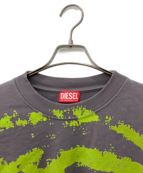DIESEL（ディーゼル）DIESEL (ディーゼル) S-BOXT-N5 フロッキーオーバルDロゴスウェット パープル サイズ:XLの古着・服飾アイテム