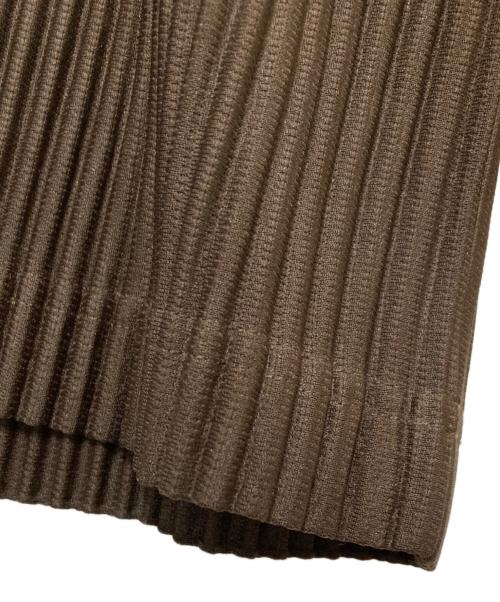 HOMME PLISSE ISSEY MIYAKE（オム プリッセ イッセイ ミヤケ）HOMME PLISSE ISSEY MIYAKE (オム プリッセ イッセイ ミヤケ) プリーツカットソー ブラウン×ブルー サイズ:FREEの古着・服飾アイテム