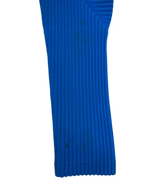 HOMME PLISSE ISSEY MIYAKE（オム プリッセ イッセイ ミヤケ）HOMME PLISSE ISSEY MIYAKE (オム プリッセ イッセイ ミヤケ) プリーツカットソー ブラウン×ブルー サイズ:FREEの古着・服飾アイテム