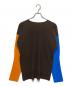 HOMME PLISSE ISSEY MIYAKE (オム プリッセ イッセイ ミヤケ) プリーツカットソー ブラウン×ブルー サイズ:FREE：13000円