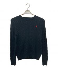 POLO RALPH LAUREN（ポロ・ラルフローレン）の古着「ケーブルニット」｜ブラック