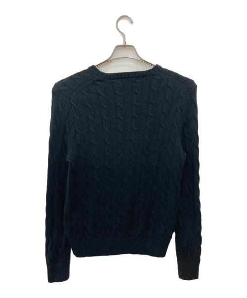 POLO RALPH LAUREN（ポロ・ラルフローレン）POLO RALPH LAUREN (ポロ・ラルフローレン) ケーブルニット ブラック サイズ:SPの古着・服飾アイテム