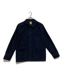 F.O.B FACTORY（エフオービー ファクトリー）の古着「フレンチ モールスキン ジャケット」｜ネイビー
