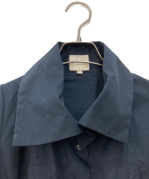 Vivienne Westwood（ヴィヴィアンウエストウッド）Vivienne Westwood (ヴィヴィアンウエストウッド) ビッグカラーオーブ刺繍シャツ ネイビー サイズ:12の古着・服飾アイテム