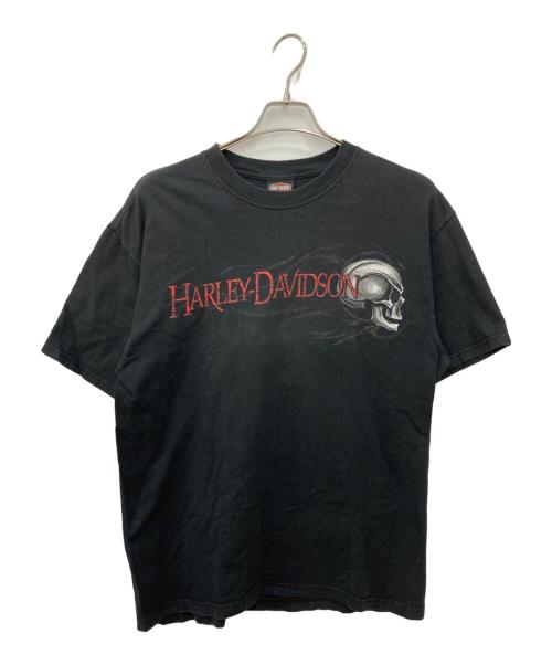 HARLEY-DAVIDSON（ハーレーダビッドソン）HARLEY-DAVIDSON (ハーレーダビッドソン) スカルプリントTシャツ ブラック サイズ:Lの古着・服飾アイテム