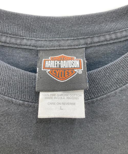 HARLEY-DAVIDSON（ハーレーダビッドソン）HARLEY-DAVIDSON (ハーレーダビッドソン) スカルプリントTシャツ ブラック サイズ:Lの古着・服飾アイテム