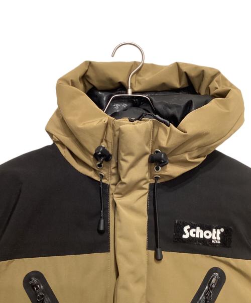 Schott（ショット）Schott (ショット) ダウンジャケット ブラウン×ブラック サイズ:XSの古着・服飾アイテム