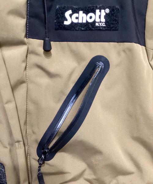 Schott（ショット）Schott (ショット) ダウンジャケット ブラウン×ブラック サイズ:XSの古着・服飾アイテム