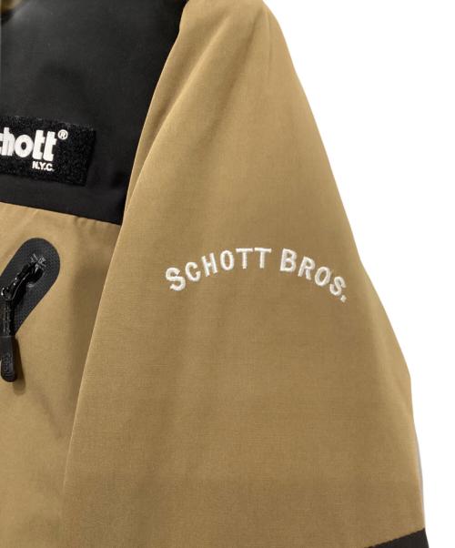 Schott（ショット）Schott (ショット) ダウンジャケット ブラウン×ブラック サイズ:Mの古着・服飾アイテム
