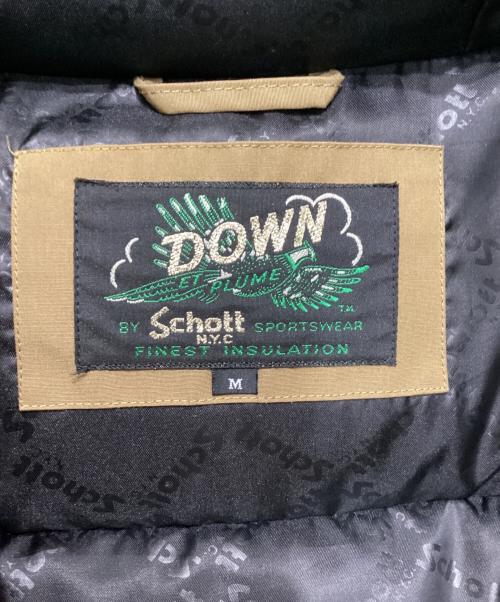 Schott（ショット）Schott (ショット) ダウンジャケット ブラウン×ブラック サイズ:Mの古着・服飾アイテム