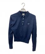 KITHキス）の古着「Logan Polo Knit Sweater　ローガン ポロ ニット セーター」｜ネイビー