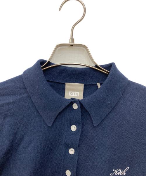 KITH（キス）KITH (キス) Logan Polo Knit Sweater　ローガン ポロ ニット セーター ネイビー サイズ:XSの古着・服飾アイテム