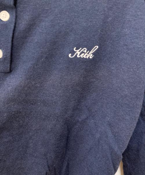 KITH（キス）KITH (キス) Logan Polo Knit Sweater　ローガン ポロ ニット セーター ネイビー サイズ:XSの古着・服飾アイテム