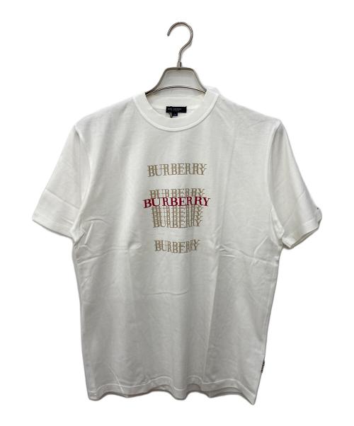 BURBERRY LONDON（バーバリーロンドン）BURBERRY LONDON (バーバリーロンドン) ロゴプリントTシャツ ホワイト サイズ:Ｍ 未使用品の古着・服飾アイテム