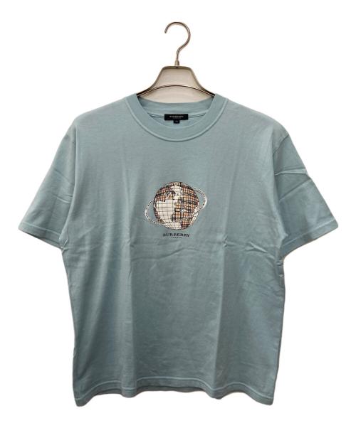 BURBERRY LONDON（バーバリーロンドン）BURBERRY LONDON (バーバリーロンドン) プリントTシャツ ブルー サイズ:Ｍの古着・服飾アイテム