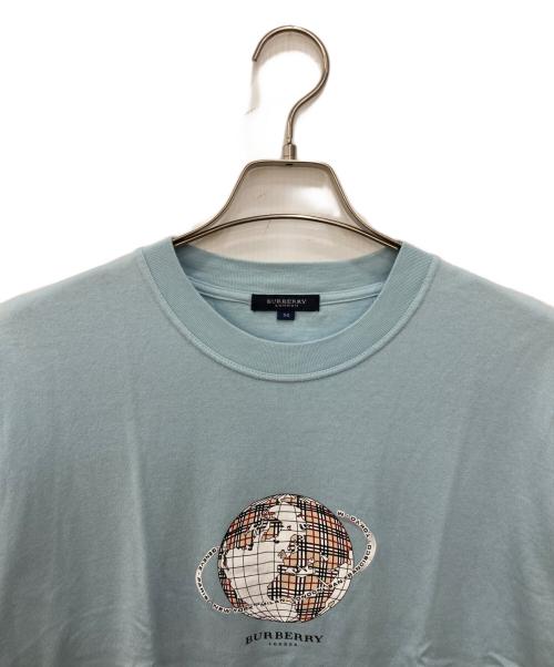 BURBERRY LONDON（バーバリーロンドン）BURBERRY LONDON (バーバリーロンドン) プリントTシャツ ブルー サイズ:Ｍの古着・服飾アイテム