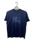 BURBERRY LONDONバーバリーロンドン）の古着「プリントTシャツ」｜ネイビー