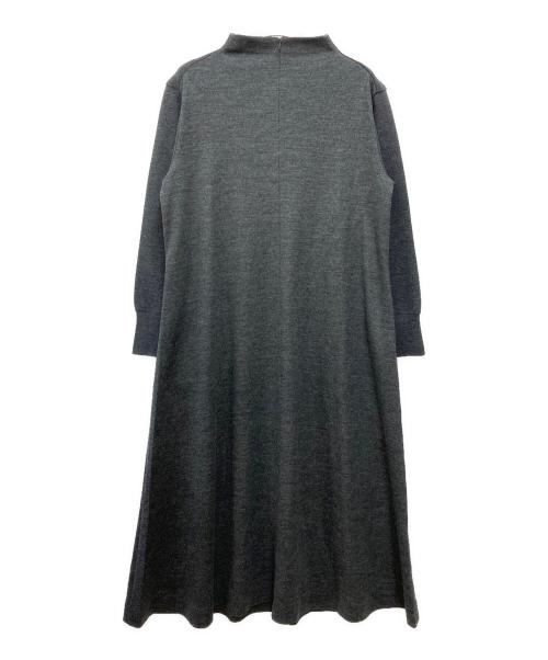 23区（ニジュウサンク）23区 (ニジュウサンク) ウールミルドジャージー ワンピース グレー サイズ:32の古着・服飾アイテム