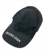 BALENCIAGAバレンシアガ）の古着「ロゴ刺繍キャップ」｜ブラック