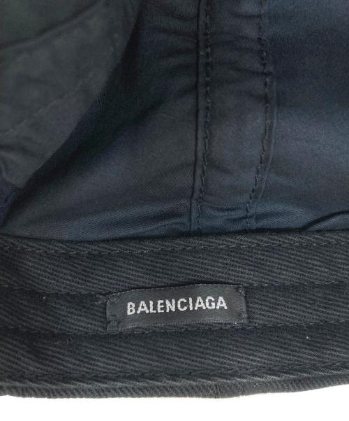 BALENCIAGA（バレンシアガ）BALENCIAGA (バレンシアガ) ロゴ刺繍キャップ ブラック サイズ:Lの古着・服飾アイテム