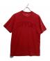 SUPREME（シュプリーム）の古着「Chenille Arc Logo Tee　シェニール アーク ロゴ ティー」｜レッド